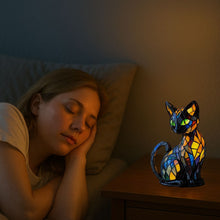 Lade das Bild in den Galerie-Viewer, Leuchtkatze – handgefertigte Lampe, die Herzen erstrahlen lässt