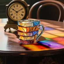 Lade das Bild in den Galerie-Viewer, 3D-Leseglück-Tasse mit dekorativem Buchdesign