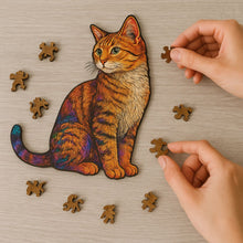 Lade das Bild in den Galerie-Viewer, Katzenform 3D Holz-Puzzle