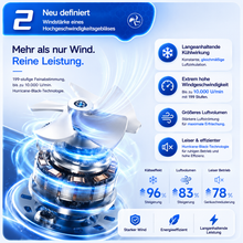 Carica l'immagine nel visualizzatore di Gallery, EisLuft Pro™ - Persönlicher Ventilator mit aktiver Sofortkühlung — 199 Stufen, ein Knopfdruck, sofort spürbar kühler.