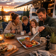 Carica l'immagine nel visualizzatore di Gallery, TitanPure Pro — Set per vassoio da griglia Camping & BBQ | Senza PFAS | Con pinza