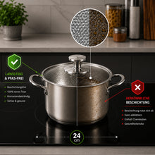 Lade das Bild in den Galerie-Viewer, TitanPur Pro – Beschichtungsfreier Titan-Topf ohne PFAS & PTFE | 24 cm