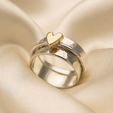 Anello vintage – l'oro del cuore incontra lo splendore dell'argento