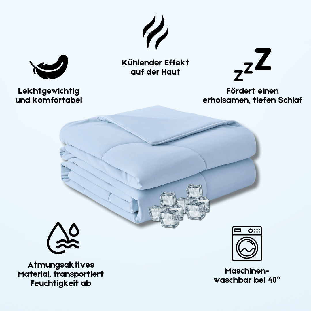 KühlTraum Einschlafen, ohne zu schwitzen – auch wenn das Schlafzimmer nicht abkühlt. Größe 150x200 cm