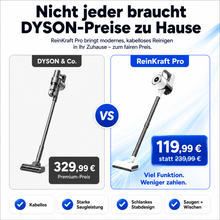 Lade das Bild in den Galerie-Viewer, ReinKraft Pro –  Kabelloser 2-in-1 Premium-Akku-Staubsauger starker Zyklon-Saugkraft
