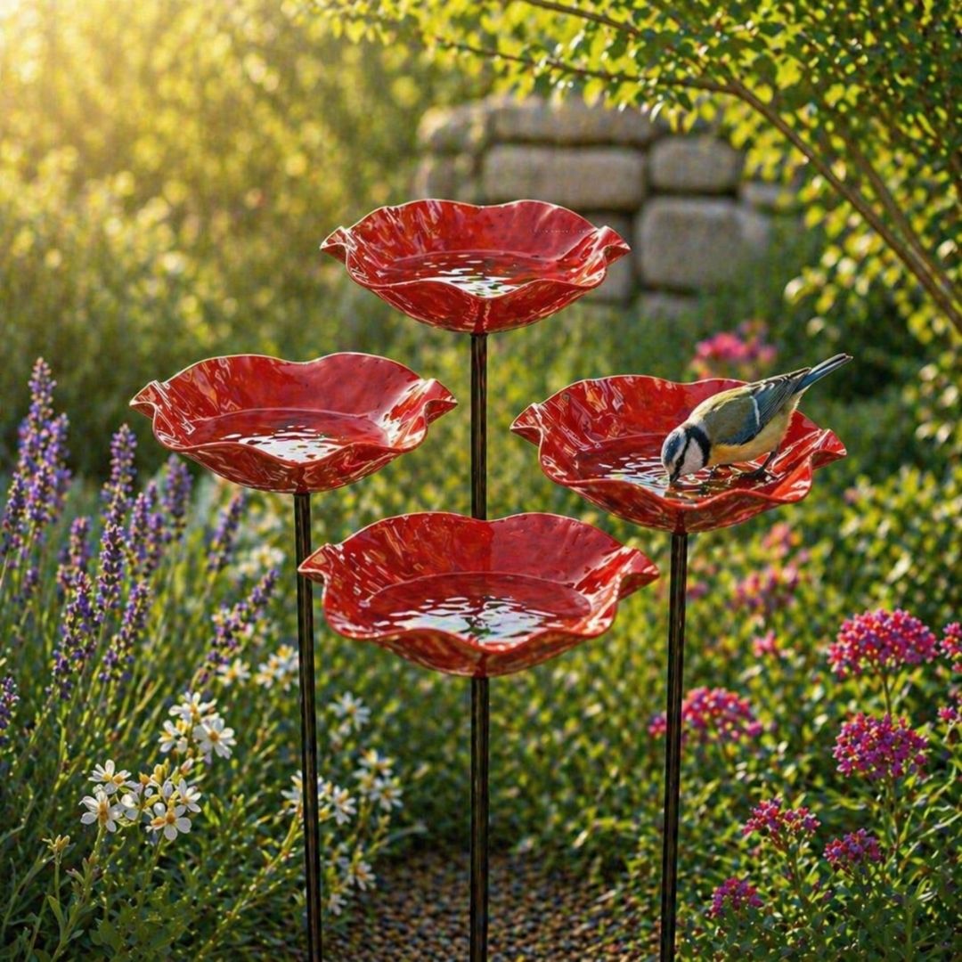 Vogelblüten - Vogeltränke in Blütenform | 2er-Set