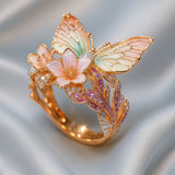 Anello floreale vintage – Poema fiorito in oro