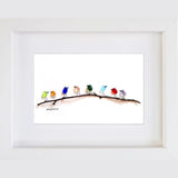 MeerglasLiebe™ - Quadro da parete fatto a mano con vero vetro marino