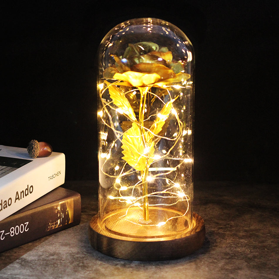 Die ewige Rose - ein Geschenk, das immer leuchtet - Goldene Rose