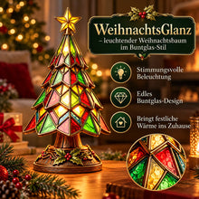 Carica l'immagine nel visualizzatore di Gallery, WeihnachtsGlanz – leuchtender Weihnachtsbaum im Buntglas-Stil
