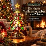 WeihnachtsGlanz – leuchtender Weihnachtsbaum im Buntglas-Stil