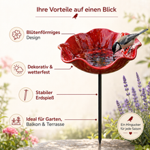 Lade das Bild in den Galerie-Viewer, Vogelblüten - Vogeltränke in Blütenform | 2er-Set
