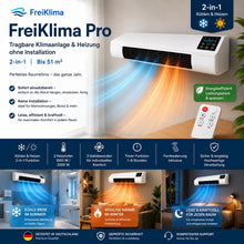 Lade das Bild in den Galerie-Viewer, Brezza Pro – Condizionatore Portatile &amp; Riscaldatore senza Installazione | 2-in-1 | Fino a 51 m²
