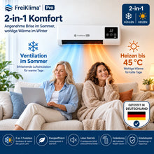 Lade das Bild in den Galerie-Viewer, FreiKlima Pro – energiesparende tragbare Komfortheizung mit hoher Heizleistung &amp; Sicherheitssystem ohne Installation | Bis 51 m²
