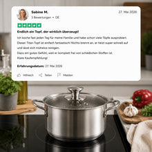 Lade das Bild in den Galerie-Viewer, TitanPur Pro – Beschichtungsfreier Titan-Topf ohne PFAS &amp; PTFE | 24 cm
