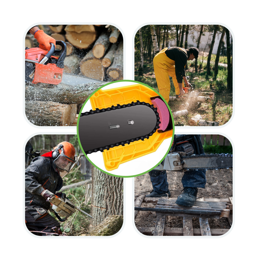 UltraSaw - Kettenschärfer für jede Kettensäge inkl. GRATIS Schleifsteine 5er-Set