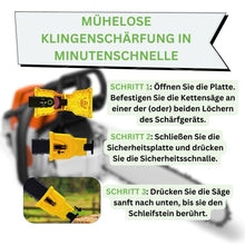Lade das Bild in den Galerie-Viewer, UltraSaw - Kettenschärfer für jede Kettensäge inkl. GRATIS Schleifsteine 5er-Set
